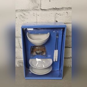 Studio Nova Fondue Set for 2 Ceramic Chocolate Cheese Entertaining